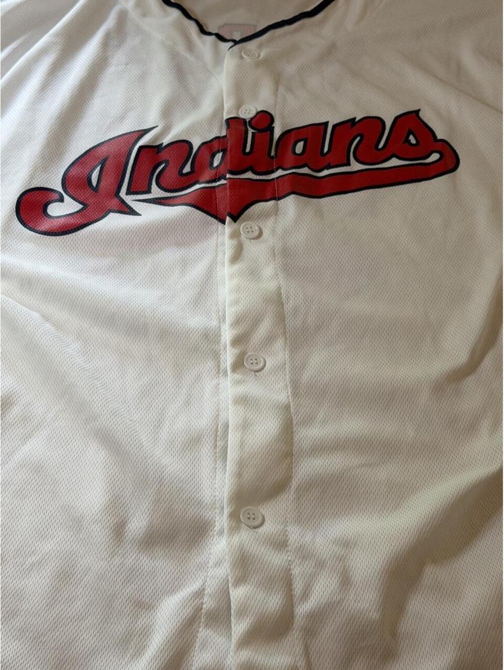 MLB Cleveland Indians Oliver Perez #54 Button Up Baseball Jersey White Size XL - Picture 2 of 6